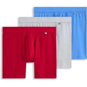 Jockey Men’s Underwear Hypersoft 360 6″ Boxer Brief – 3 Pack(Blue Radiance)