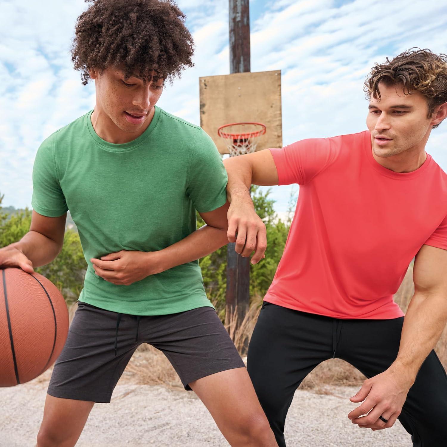 imageJockey Mens Activewear EverActive Crew Neck TeeDragonfruit Red