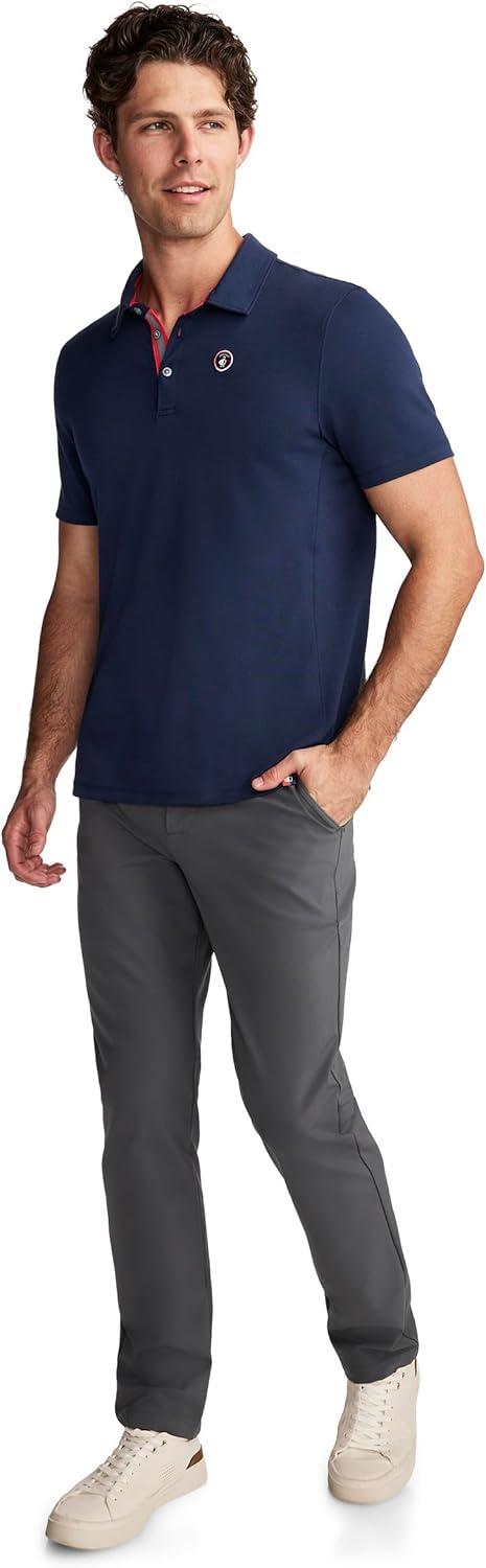 imageJockey Mens Activewear EverActive Tech Pique Polo1876 Navy Blue