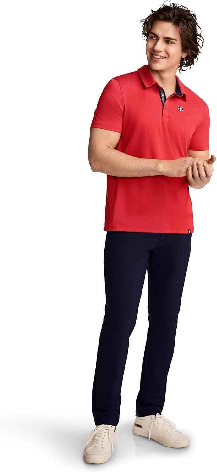 imageJockey Mens Activewear EverActive Tech Pique Polo1876 Red