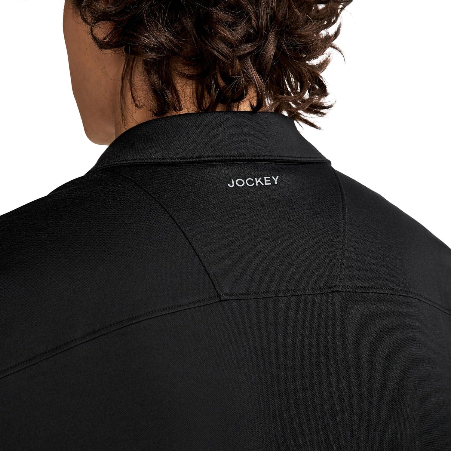 imageJockey Mens Activewear EverActive Tech Pique PoloBlack