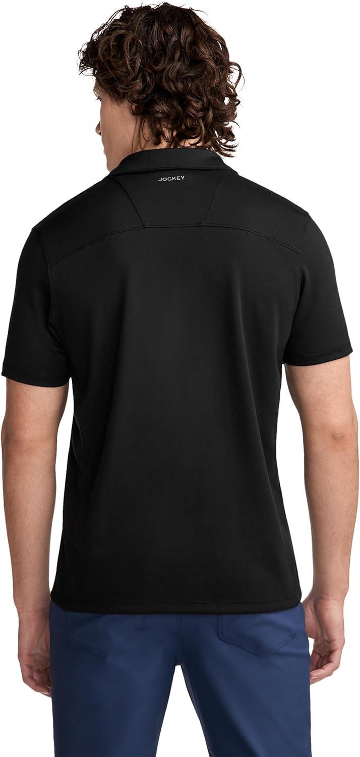 imageJockey Mens Activewear EverActive Tech Pique PoloBlack