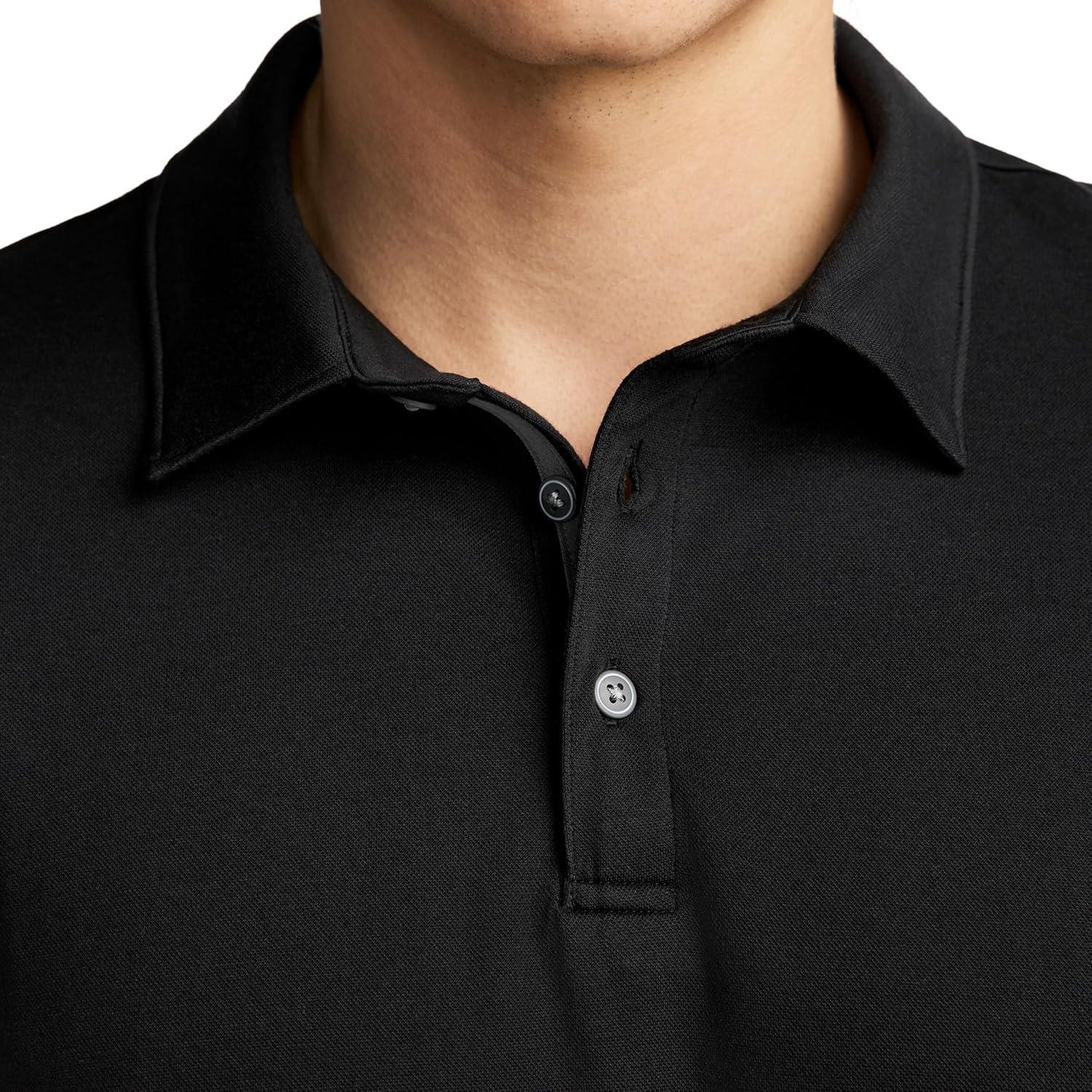 imageJockey Mens Activewear EverActive Tech Pique PoloBlack