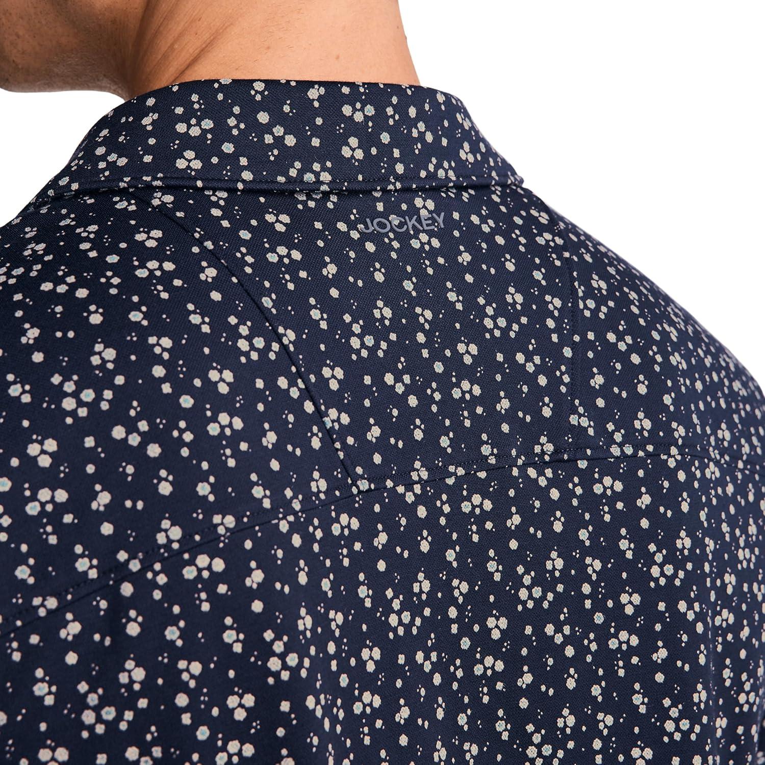 imageJockey Mens Activewear EverActive Tech Pique PoloStar Dot