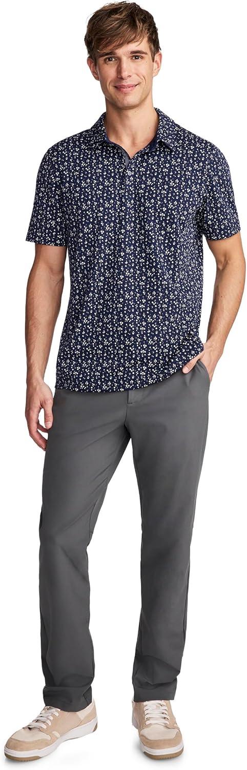 imageJockey Mens Activewear EverActive Tech Pique PoloStar Dot