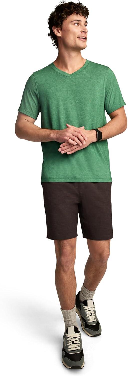 imageJockey Mens Activewear EverActive VNeck TeeBadge Green