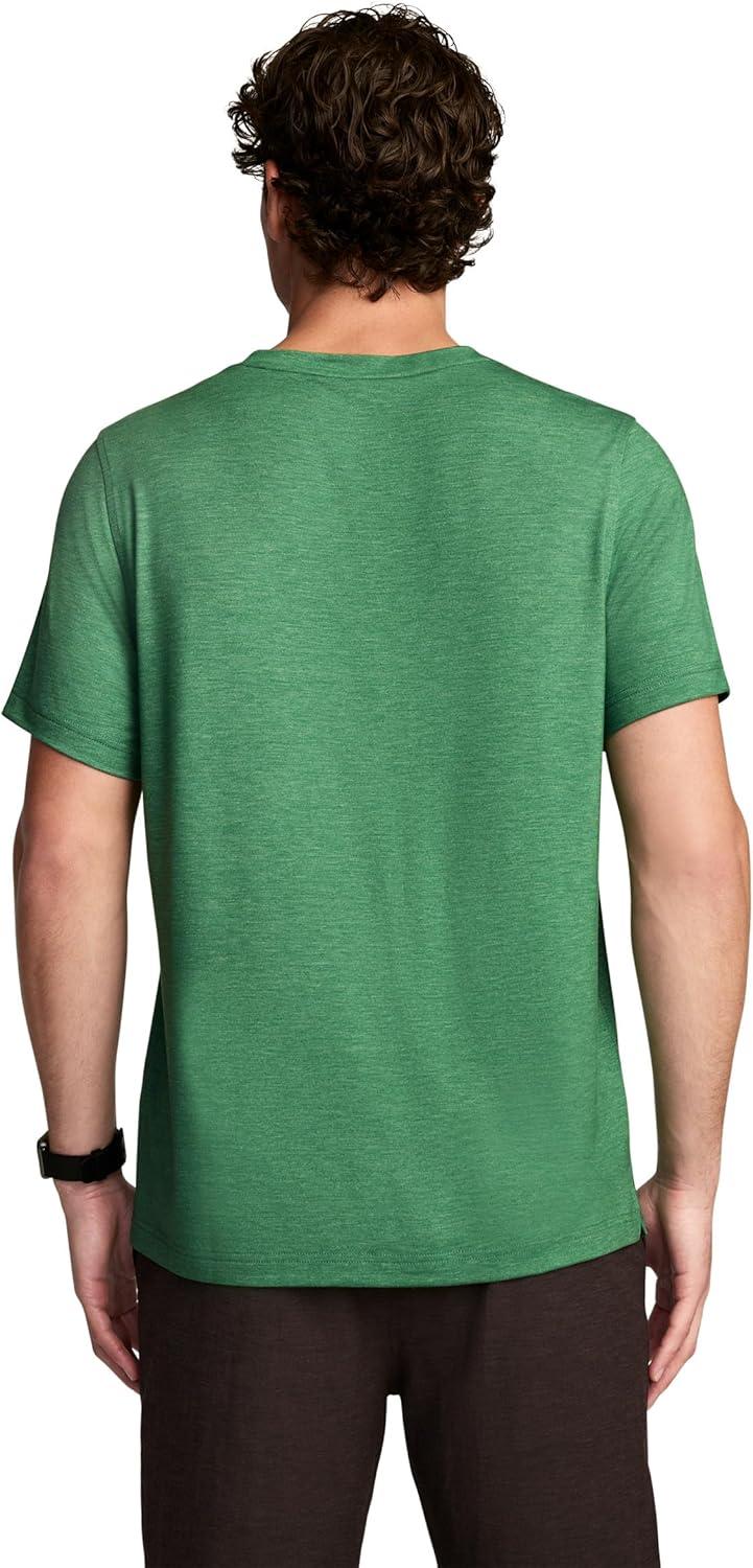 imageJockey Mens Activewear EverActive VNeck TeeBadge Green