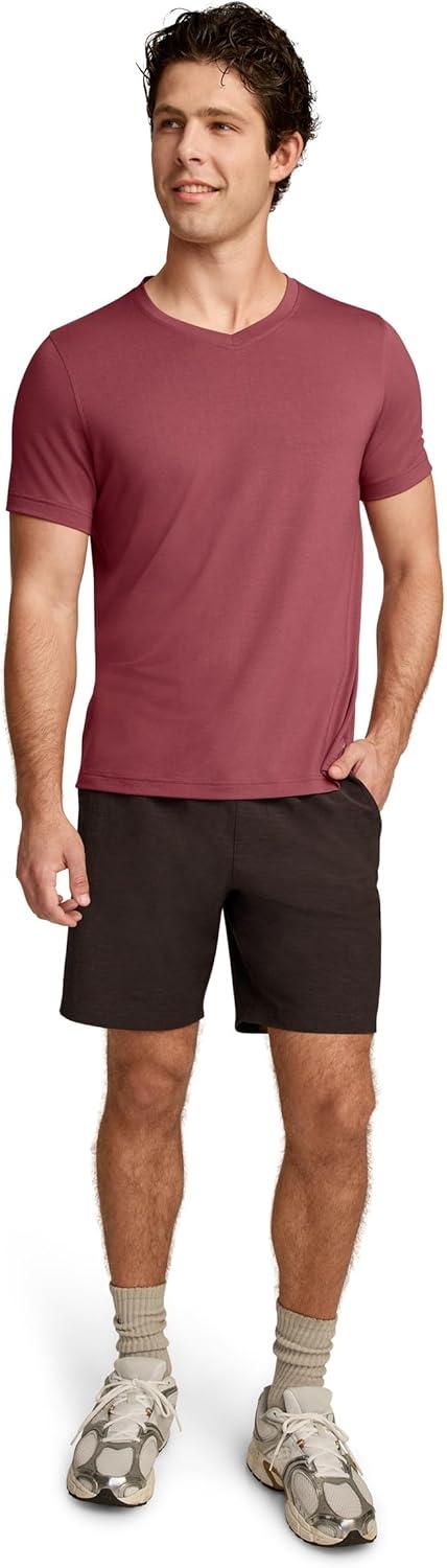 imageJockey Mens Activewear EverActive VNeck TeeDusty Mauve