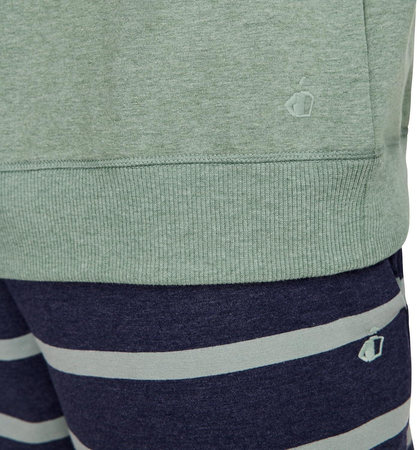 imageJockey Mens Loungewear Lightweight Cotton Blend Fleece Crew SweatshirtEvergreen Mist
