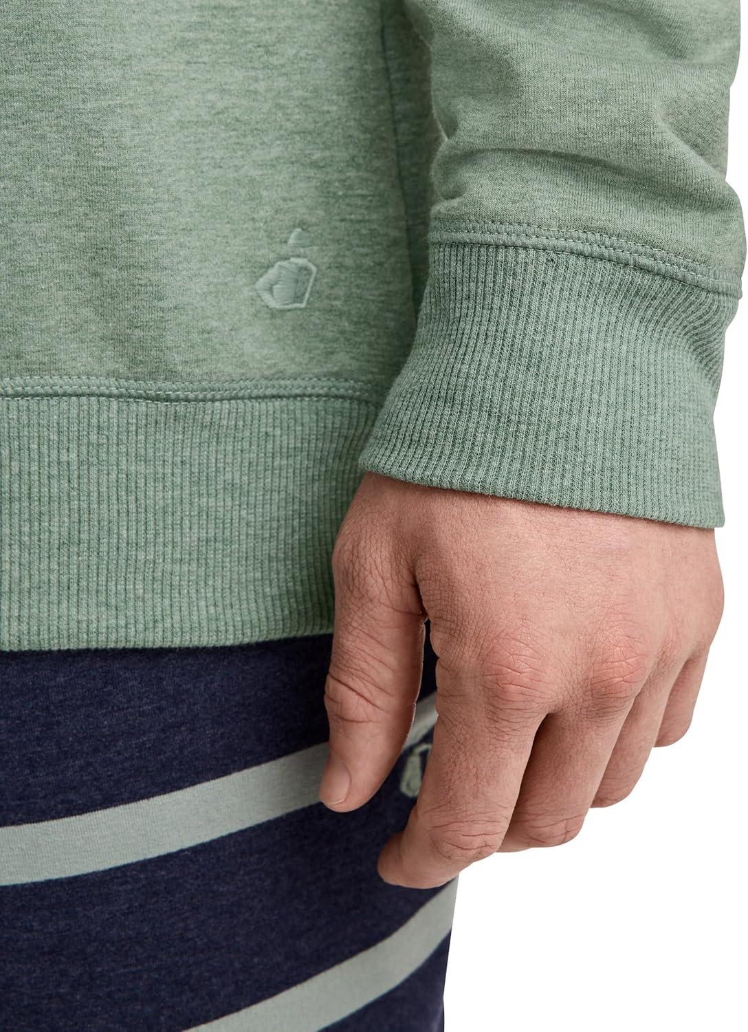 imageJockey Mens Loungewear Lightweight Cotton Blend Fleece Crew SweatshirtEvergreen Mist