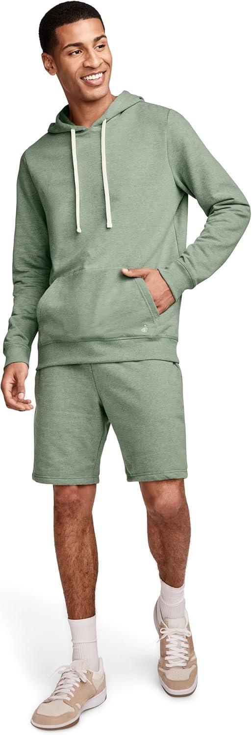 imageJockey Mens Loungewear Lightweight Cotton Blend Fleece HoodieEvergreen Mist