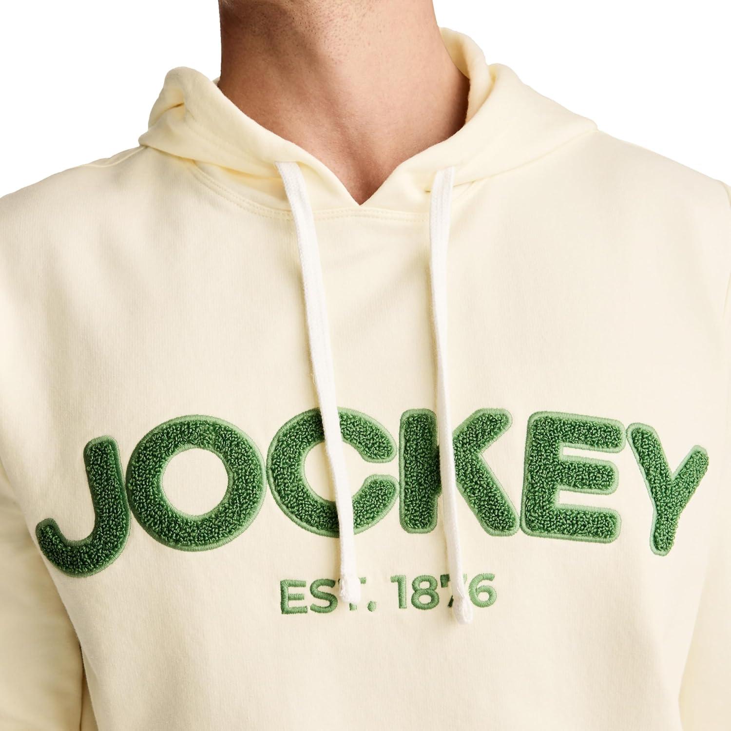 imageJockey Mens Loungewear Lightweight Cotton Blend Fleece HoodieFawn