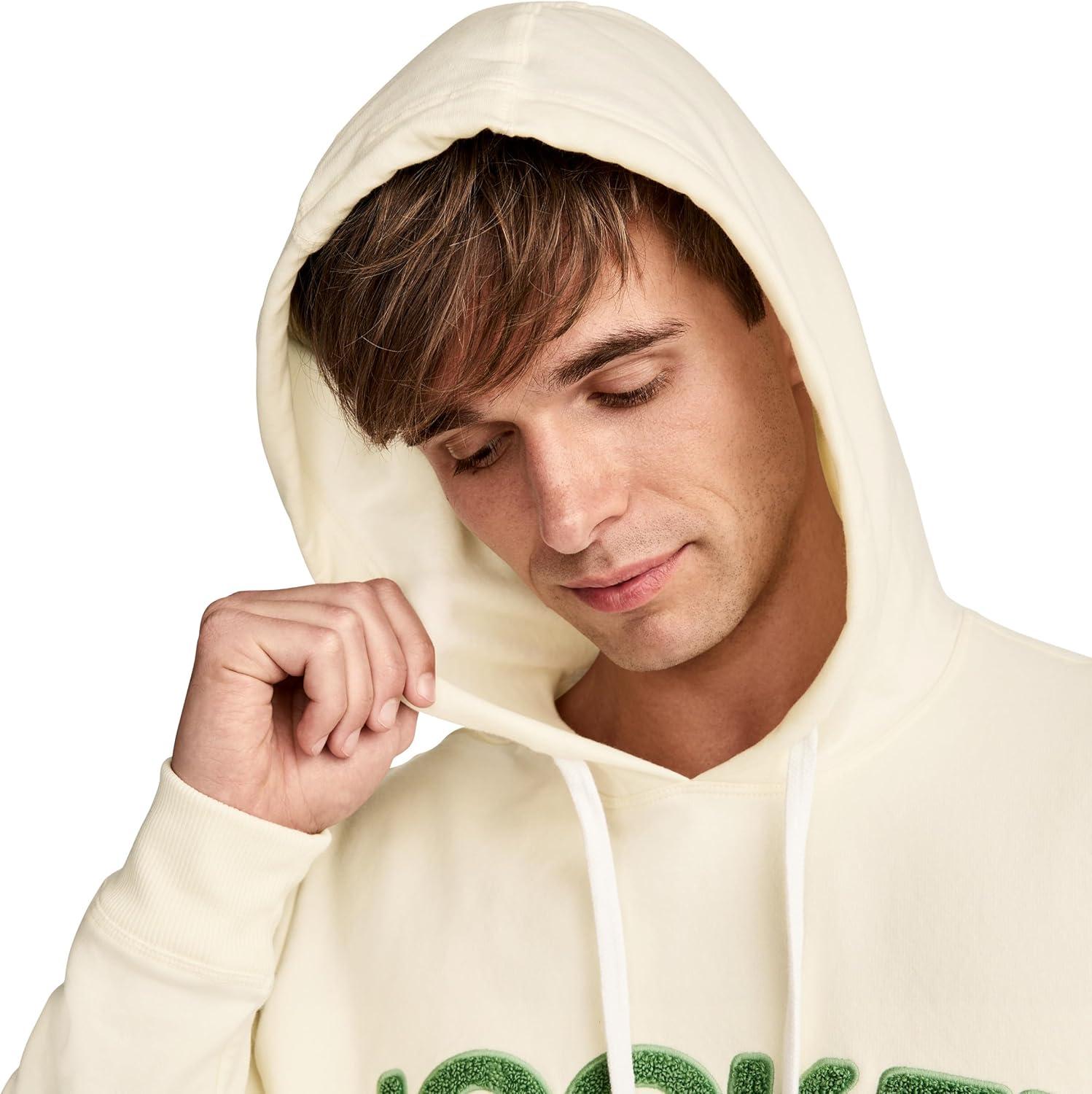 imageJockey Mens Loungewear Lightweight Cotton Blend Fleece HoodieFawn