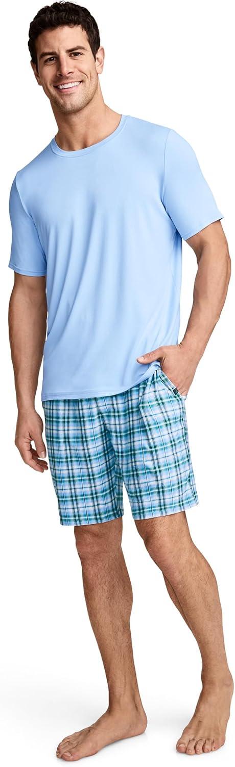 imageJockey Mens Sleepwear Ultra Soft Cooling Sleep ShirtBrilliant Blue