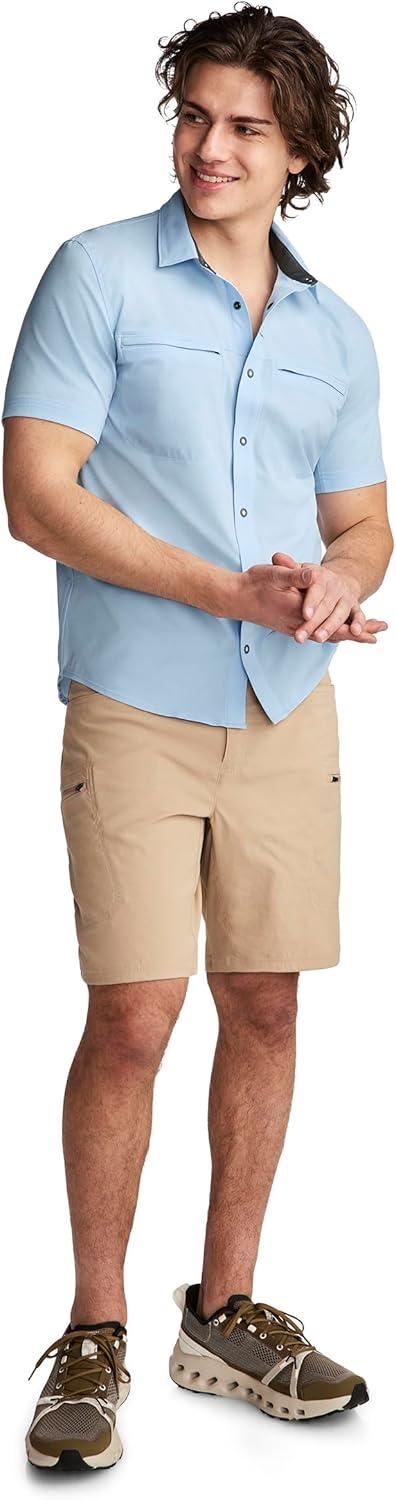 imageJockey Outdoors Mens Casualwear Short Sleeve Snap Woven ShirtBrilliant Blue