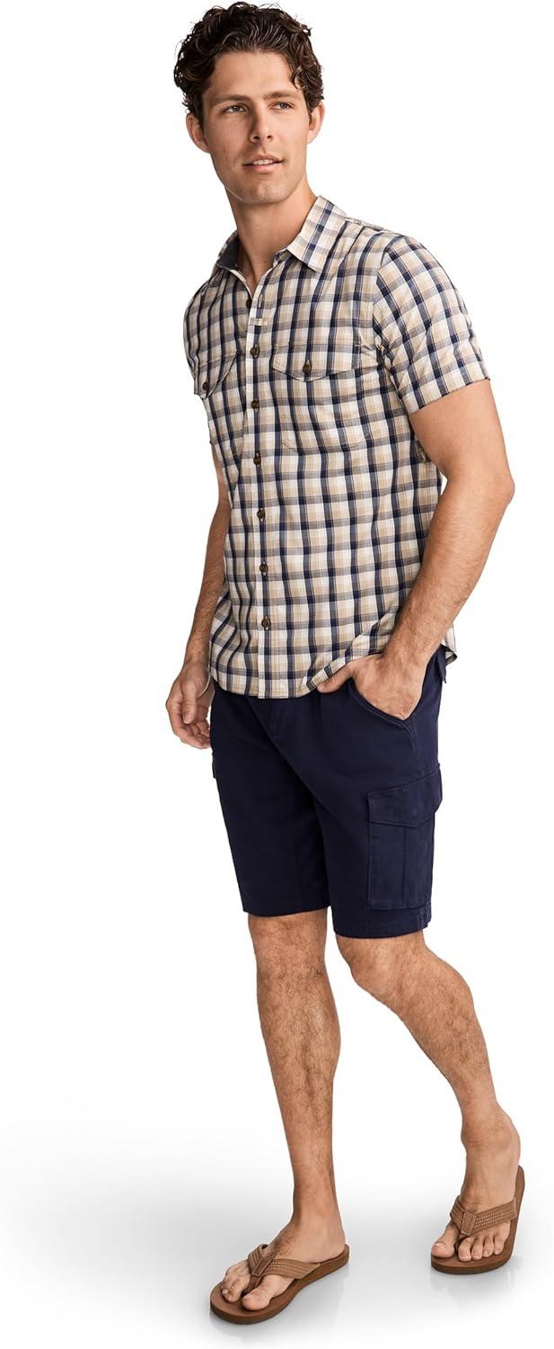 imageJockey Outdoors Mens Casualwear Short Sleeve Utility ShirtCountry Plaid