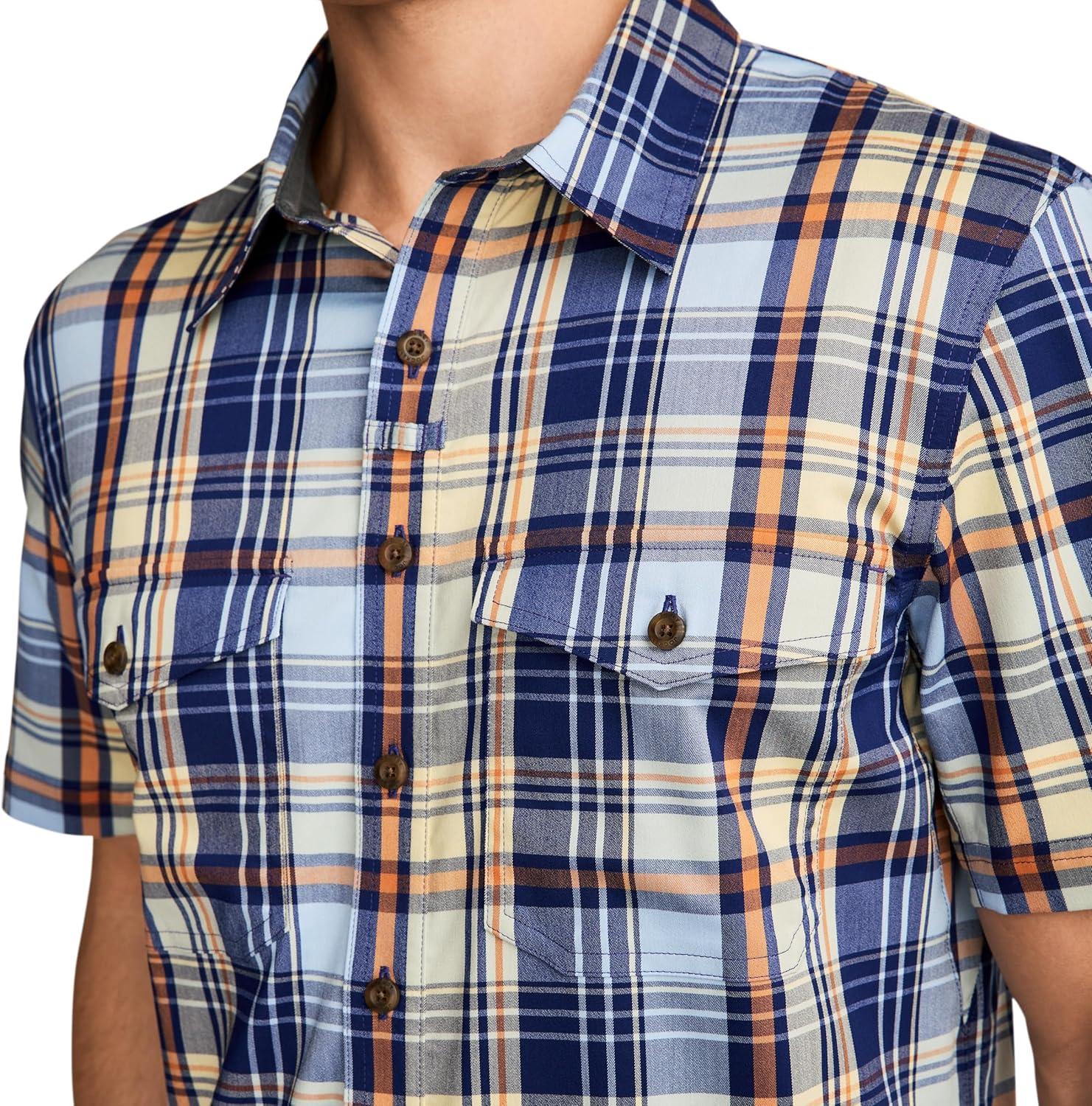 imageJockey Outdoors Mens Casualwear Short Sleeve Utility ShirtPaddle Plaid