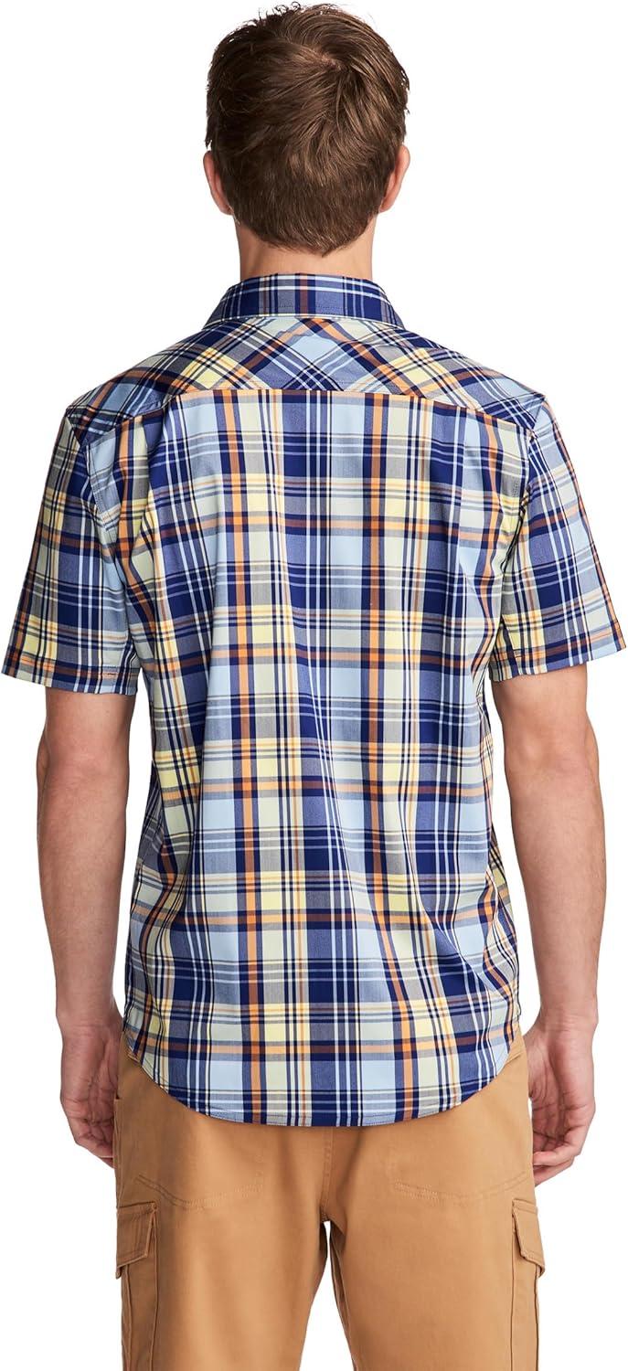 imageJockey Outdoors Mens Casualwear Short Sleeve Utility ShirtPaddle Plaid