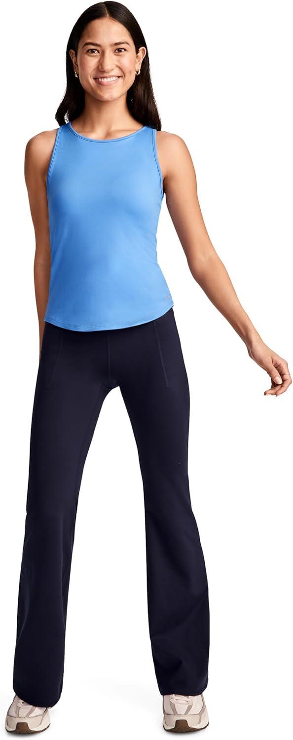 imageJockey Womens Activewear EverActive Racerback Tank with Builtin BraCrisp Blue
