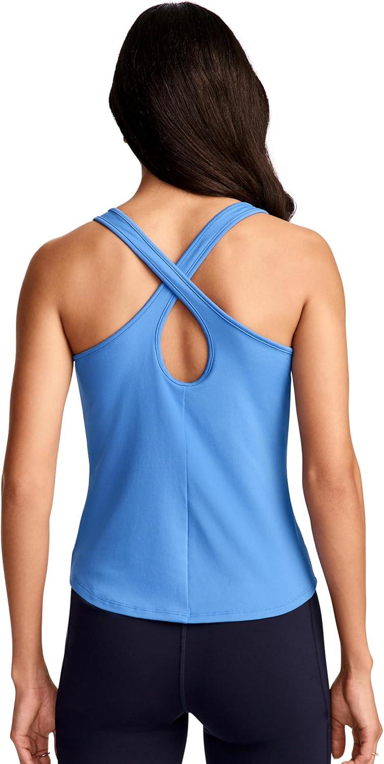 imageJockey Womens Activewear EverActive Racerback Tank with Builtin BraCrisp Blue