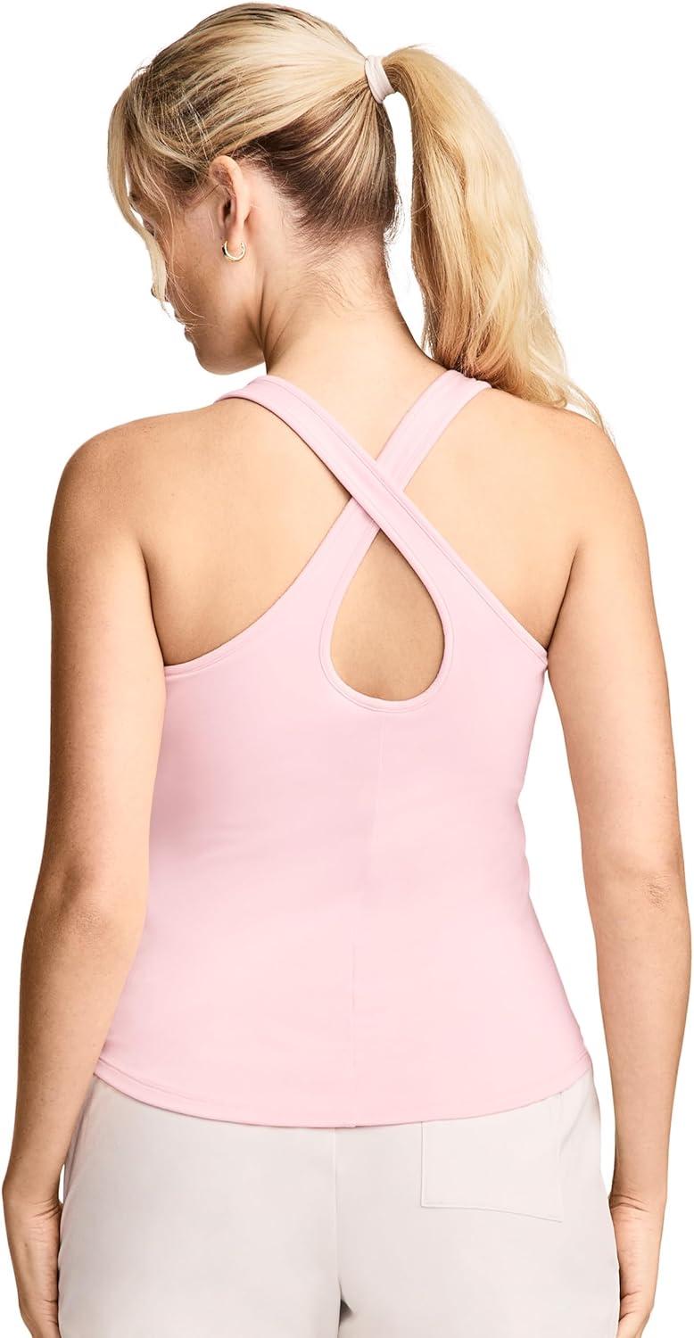 imageJockey Womens Activewear EverActive Racerback Tank with Builtin BraPink Shadow