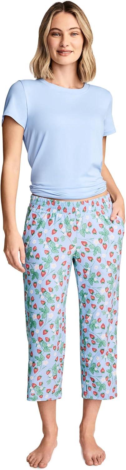 imageJockey Womens Sleepwear Soft Cool CapriBright Berry