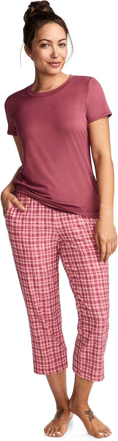 imageJockey Womens Sleepwear Soft Cool CapriDawn Plaid