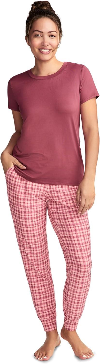 imageJockey Womens Sleepwear Soft Cool JoggerDawn Plaid