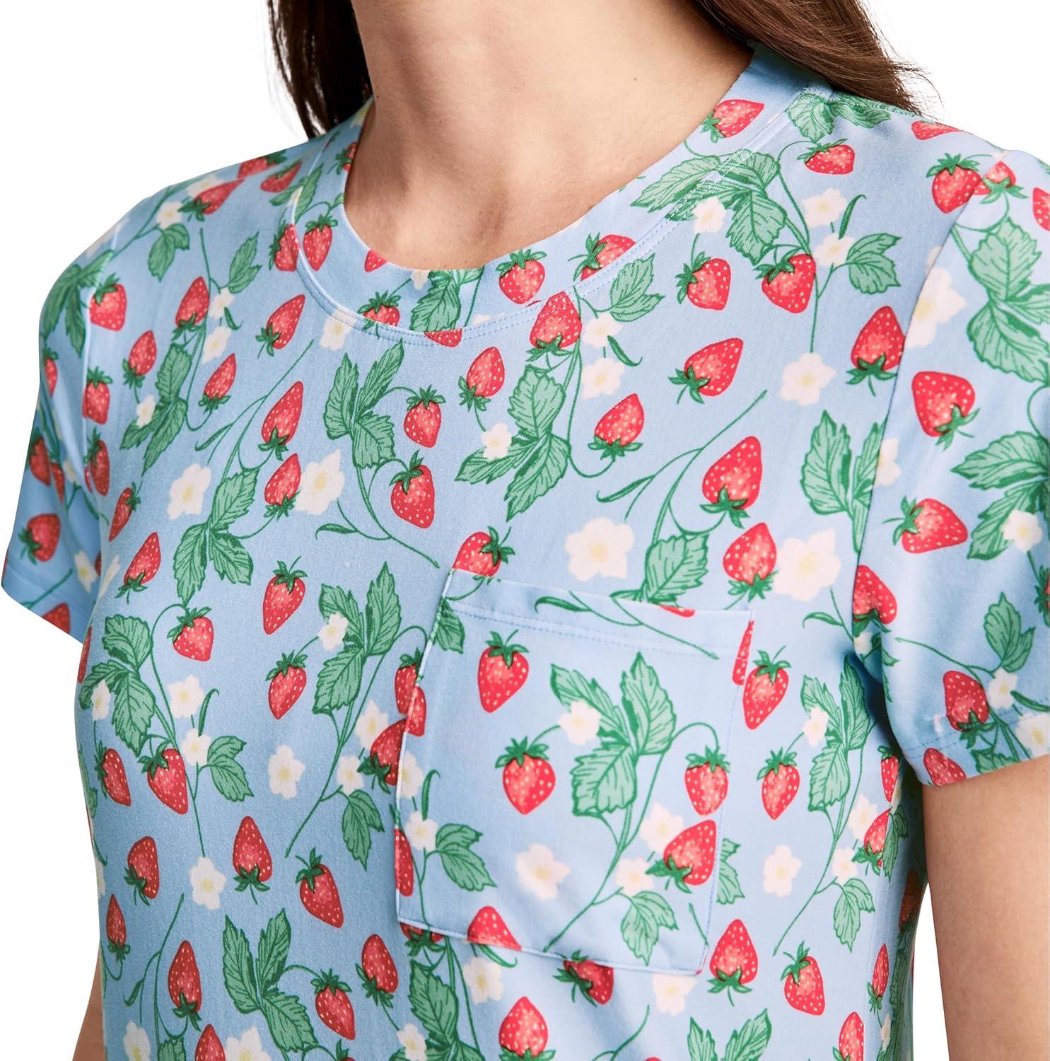 imageJockey Womens Sleepwear Soft Cool Sleep ShirtStrawberry