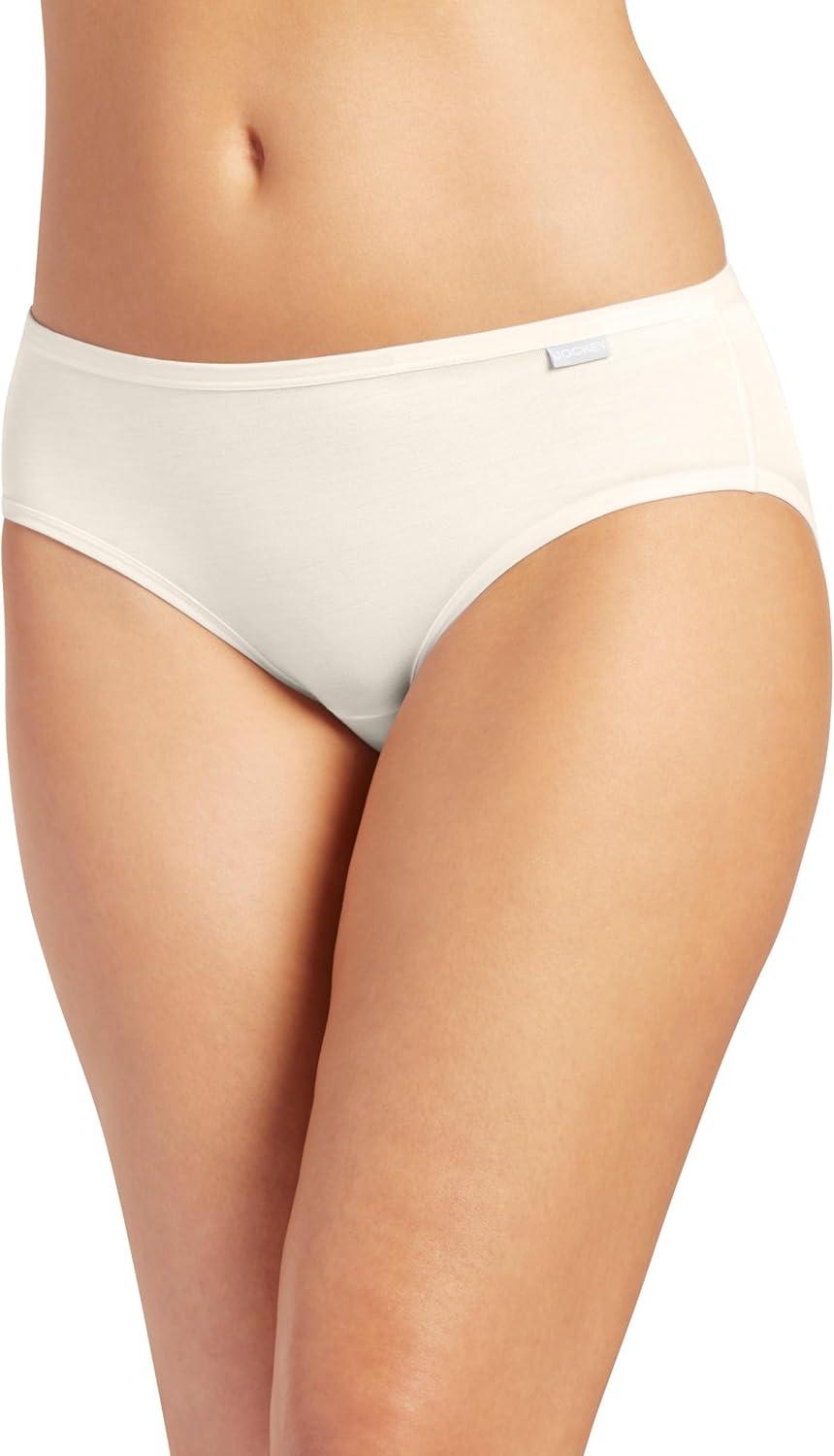 imageJockey Womens Underwear Supersoft BikiniBlackLightIvory