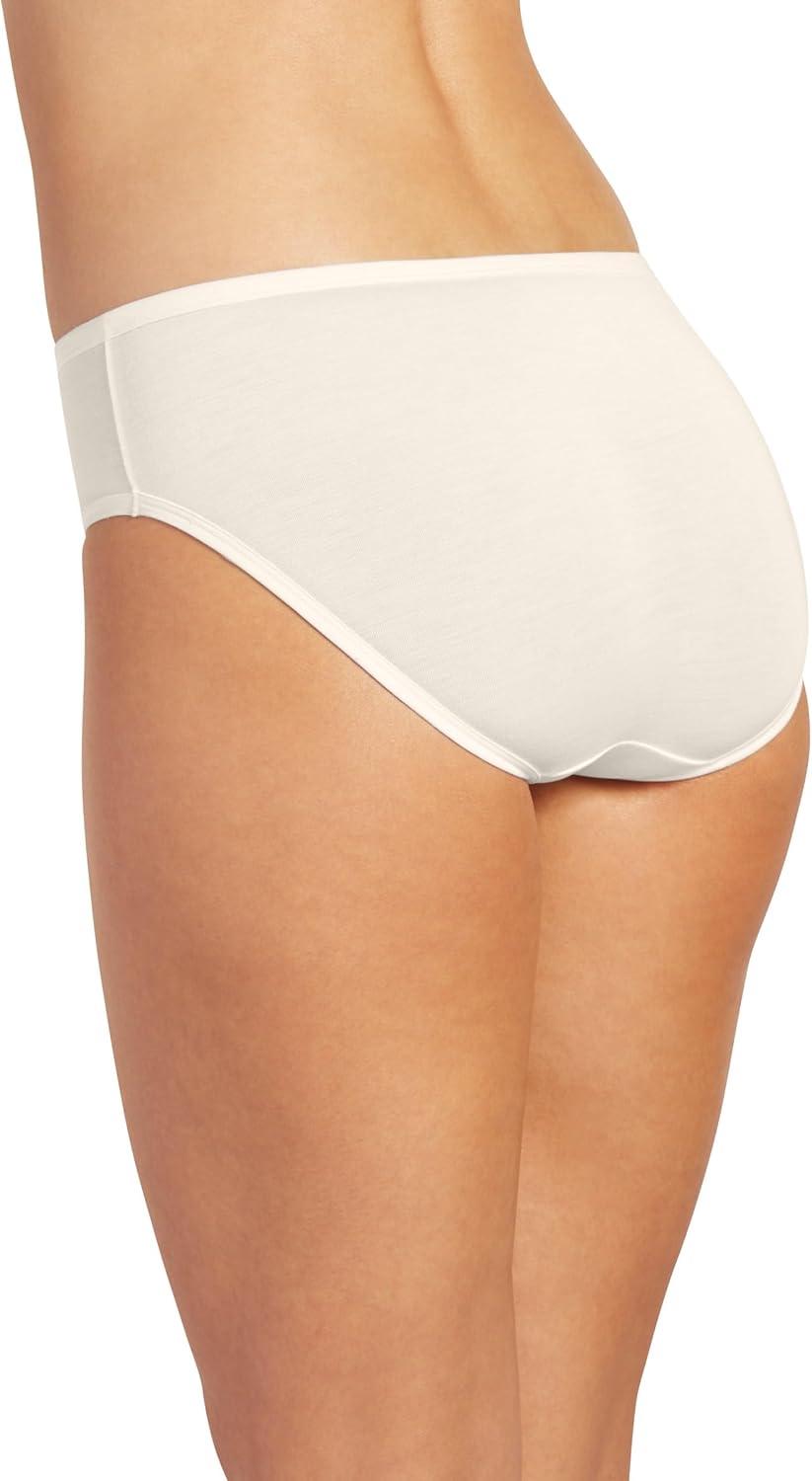 imageJockey Womens Underwear Supersoft BikiniBlackLightIvory