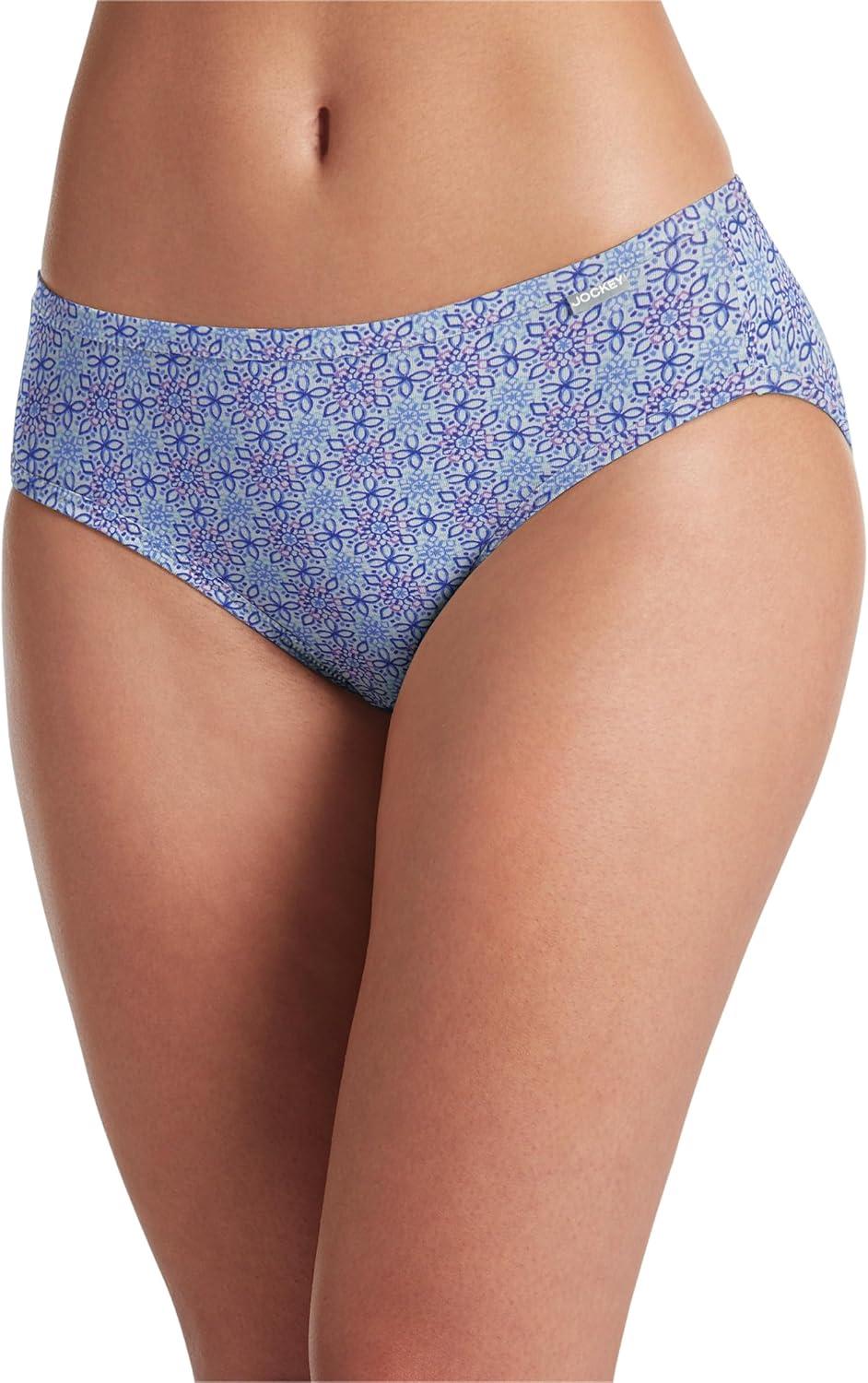 imageJockey Womens Underwear Supersoft BikiniCrochet TileSoft LilacWhite