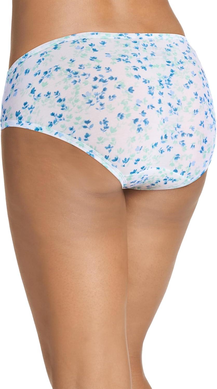 imageJockey Womens Underwear Supersoft BikiniLayered Blue Floral SprigBlue StardustAzurite Sea