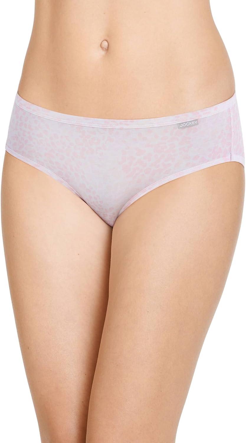 imageJockey Womens Underwear Supersoft BikiniTempest LeopardCoral MistDusk Blue