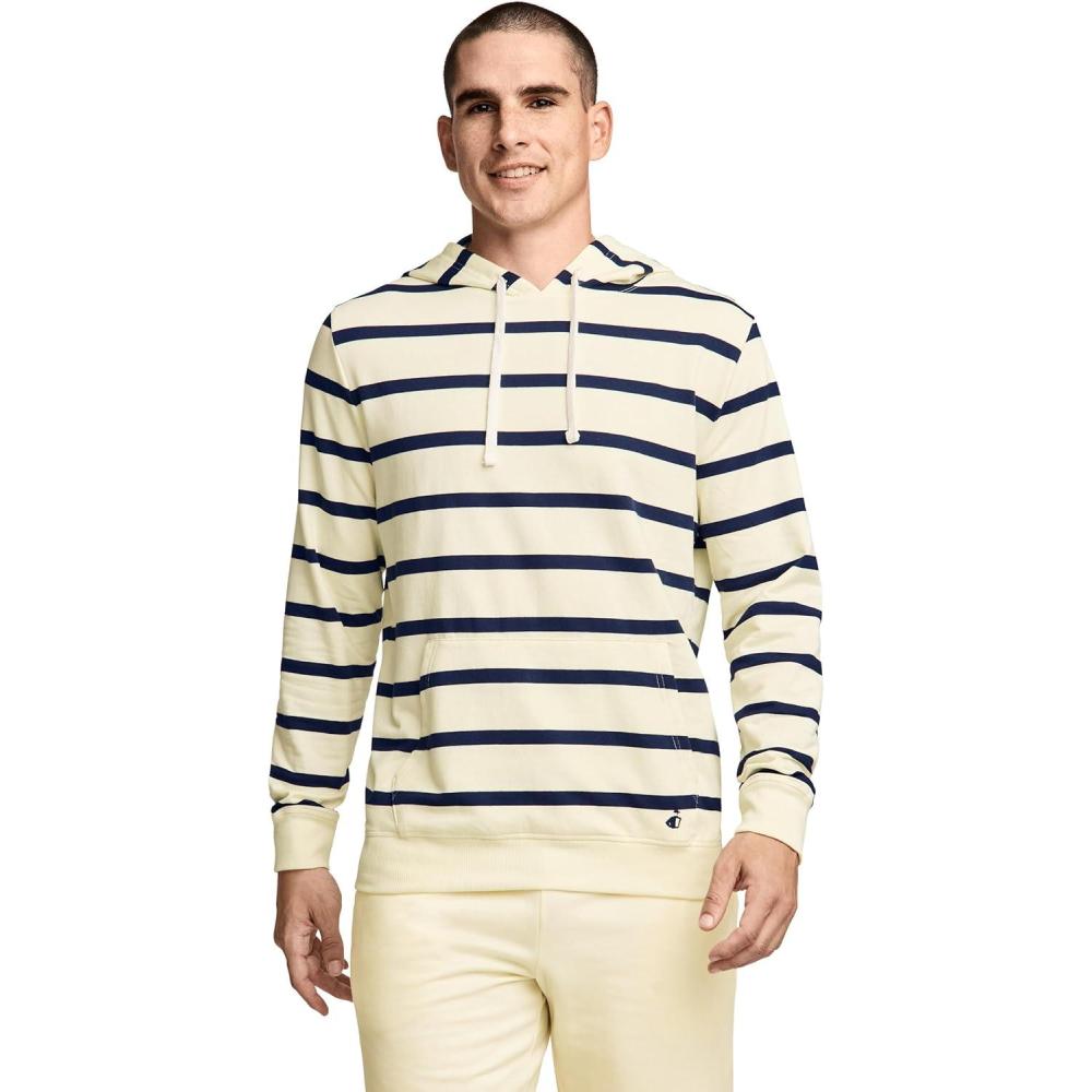 imageJockey Mens Loungewear Lightweight Cotton Blend Fleece HoodieJockey Fawn