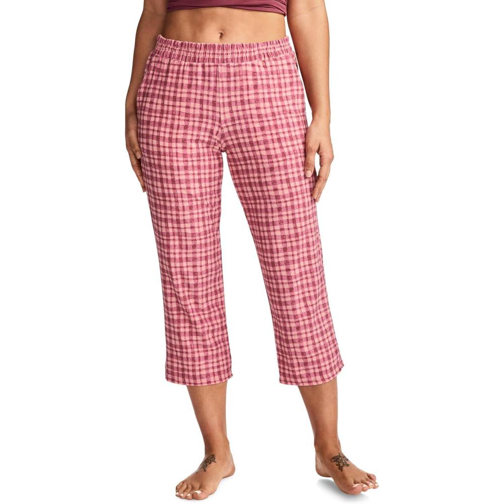 imageJockey Womens Sleepwear Soft Cool CapriDawn Plaid