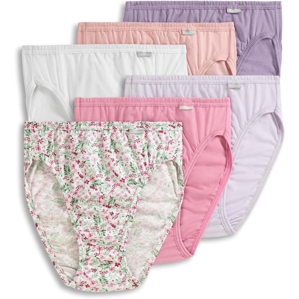 imageJockey Womens Underwear Elance French Cut 6 PackPressed Petals