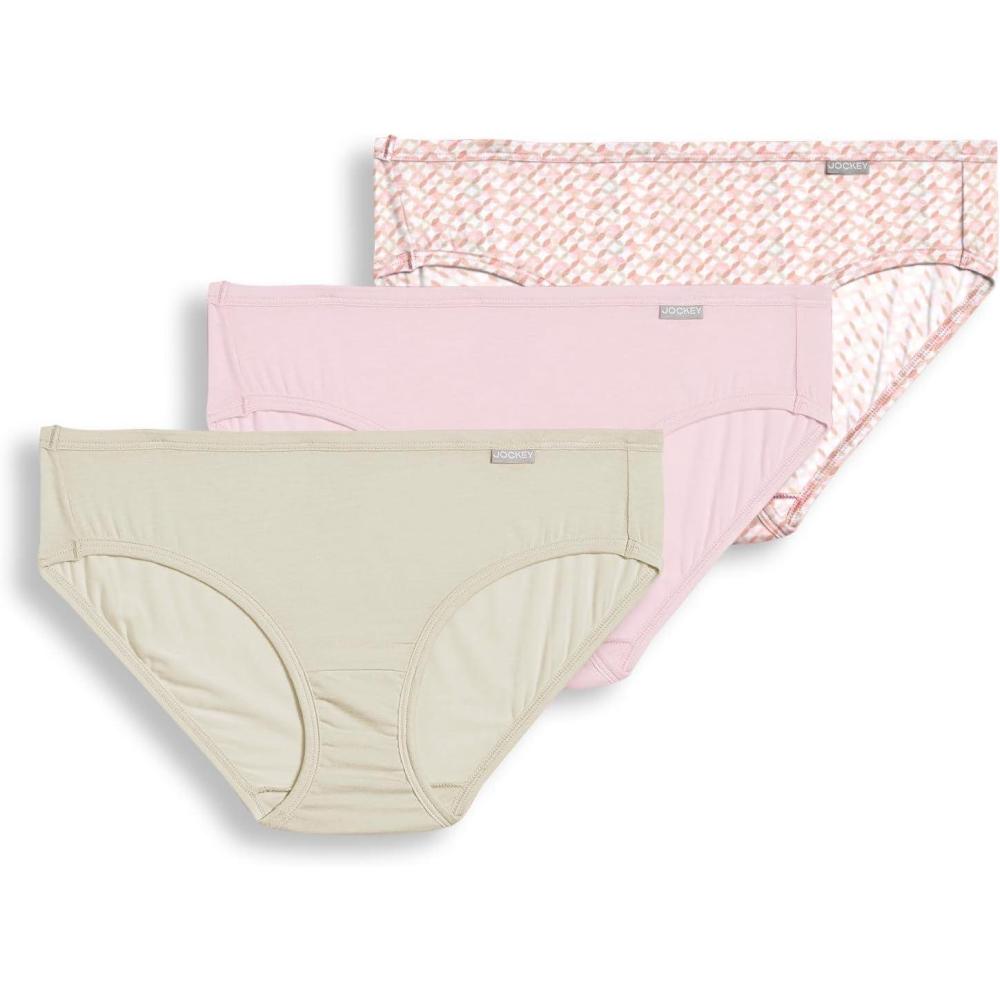 imageJockey Womens Underwear Supersoft BikiniPastel PinwheelSandFrosty Pink