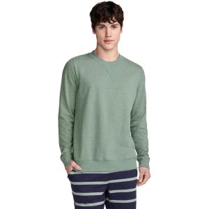 Jockey Men’s Loungewear Lightweight Cotton Blend Fleece Crew Sweatshirt(Evergreen Mist)