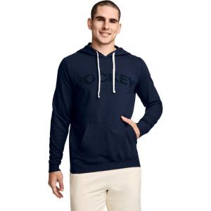 Jockey Men’s Loungewear Lightweight Cotton Blend Fleece Hoodie(Jockey Blue)