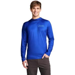 Jockey Outdoors Men’s Casualwear Long Sleeve Hooded Sun Shirt(Intense Royal)