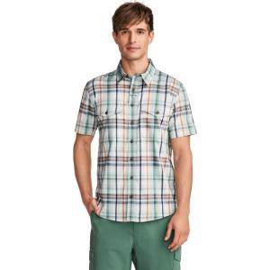 Jockey Outdoors Men’s Casualwear Short Sleeve Utility Shirt(Euca Plaid)