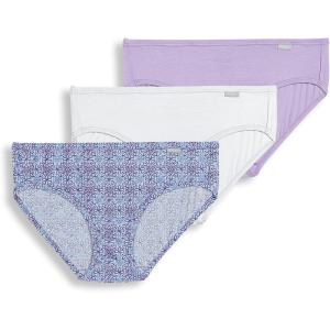 Jockey Women’s Underwear Supersoft Bikini(Crochet Tile/Soft Lilac/White)