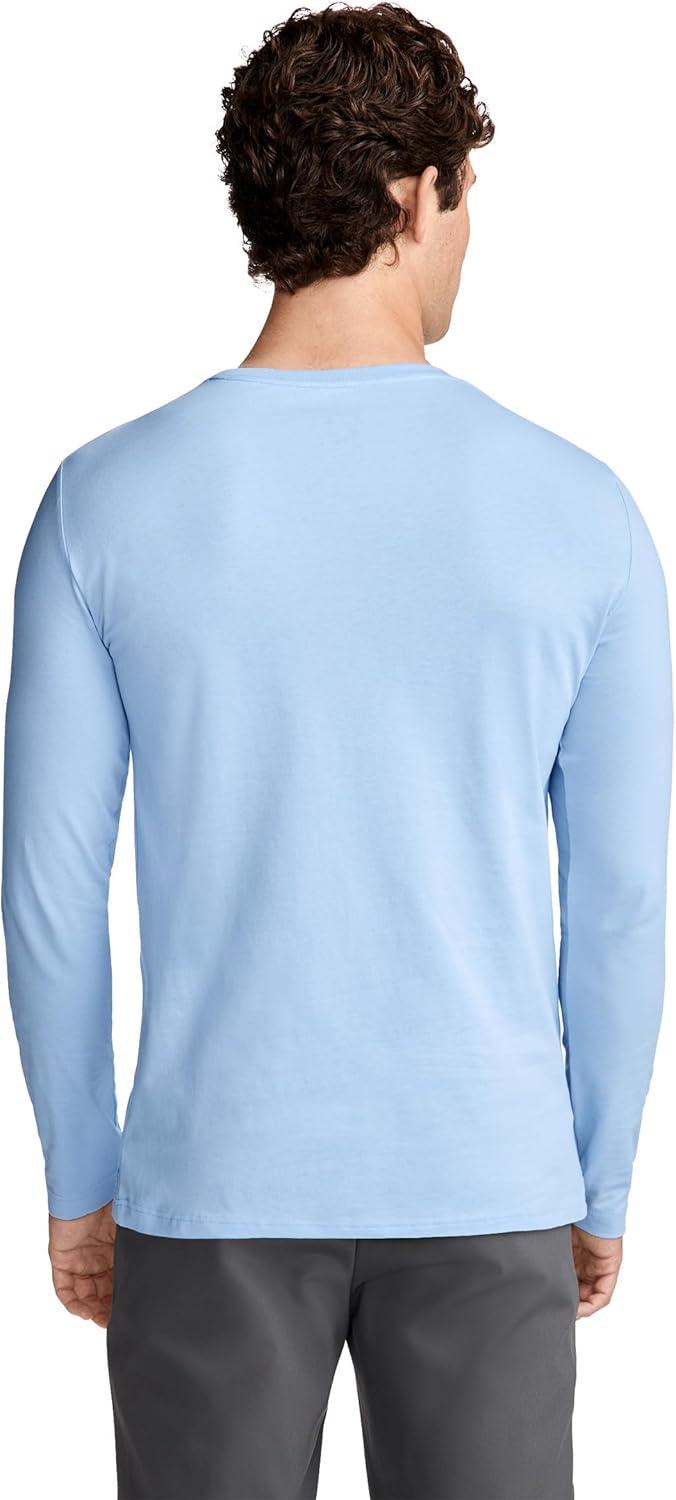 imageJockey Mens Casualwear Made2Fit Long Sleeve Crew Neck TShirtBrilliant Blue