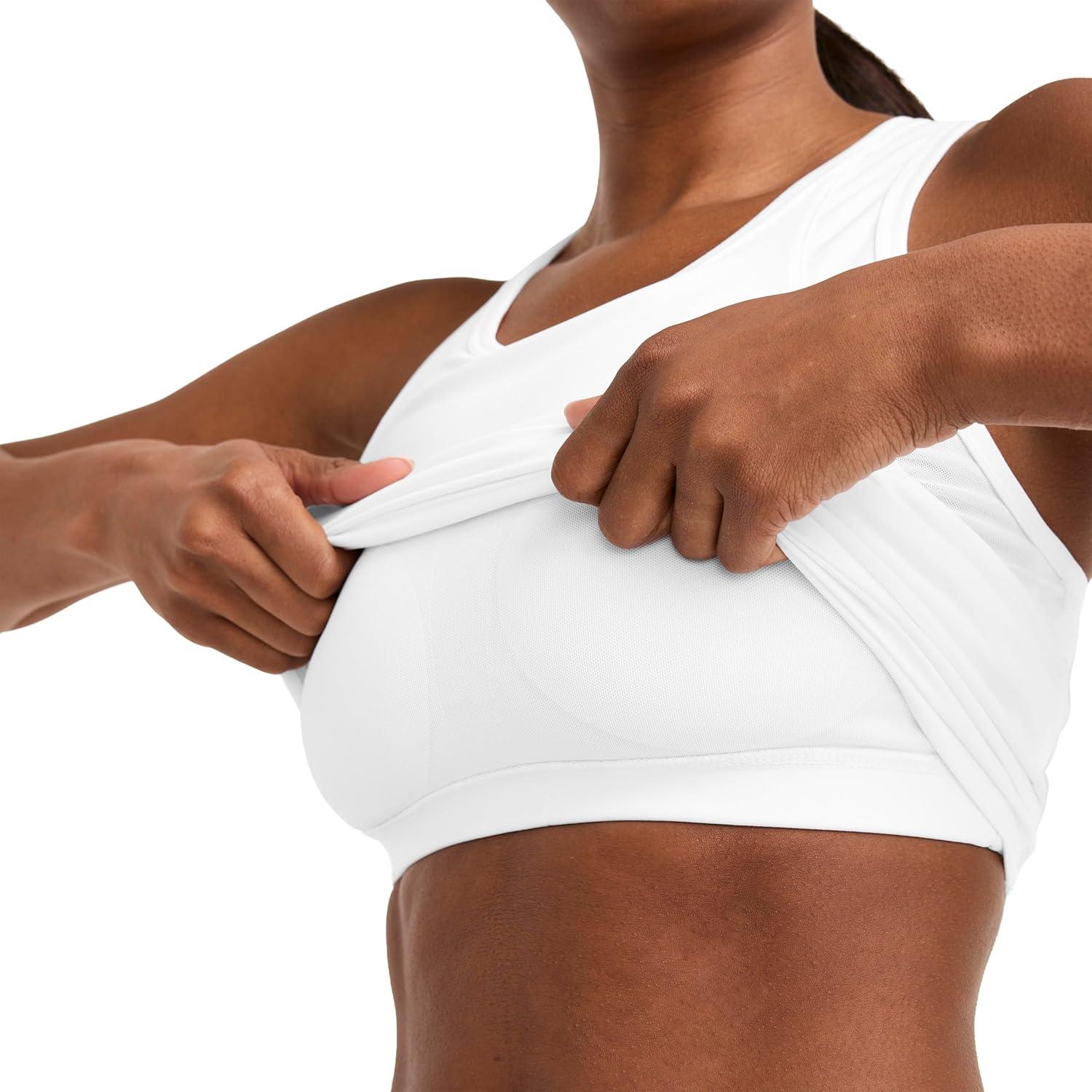 imageJockey Womens Activewear EVERACTIVE Mesh Lined Crop Tank with Builtin Bra