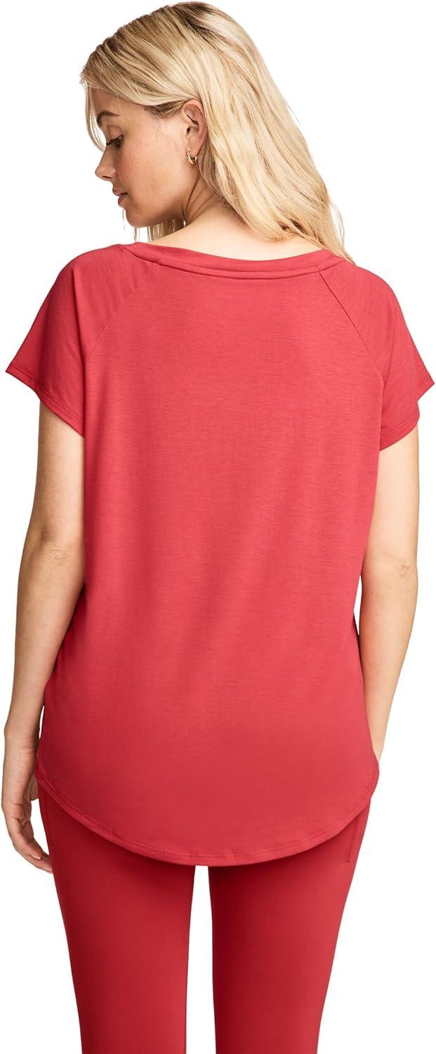 imageJockey Womens Activewear EverActive Oversized TeeDragonfruit Red
