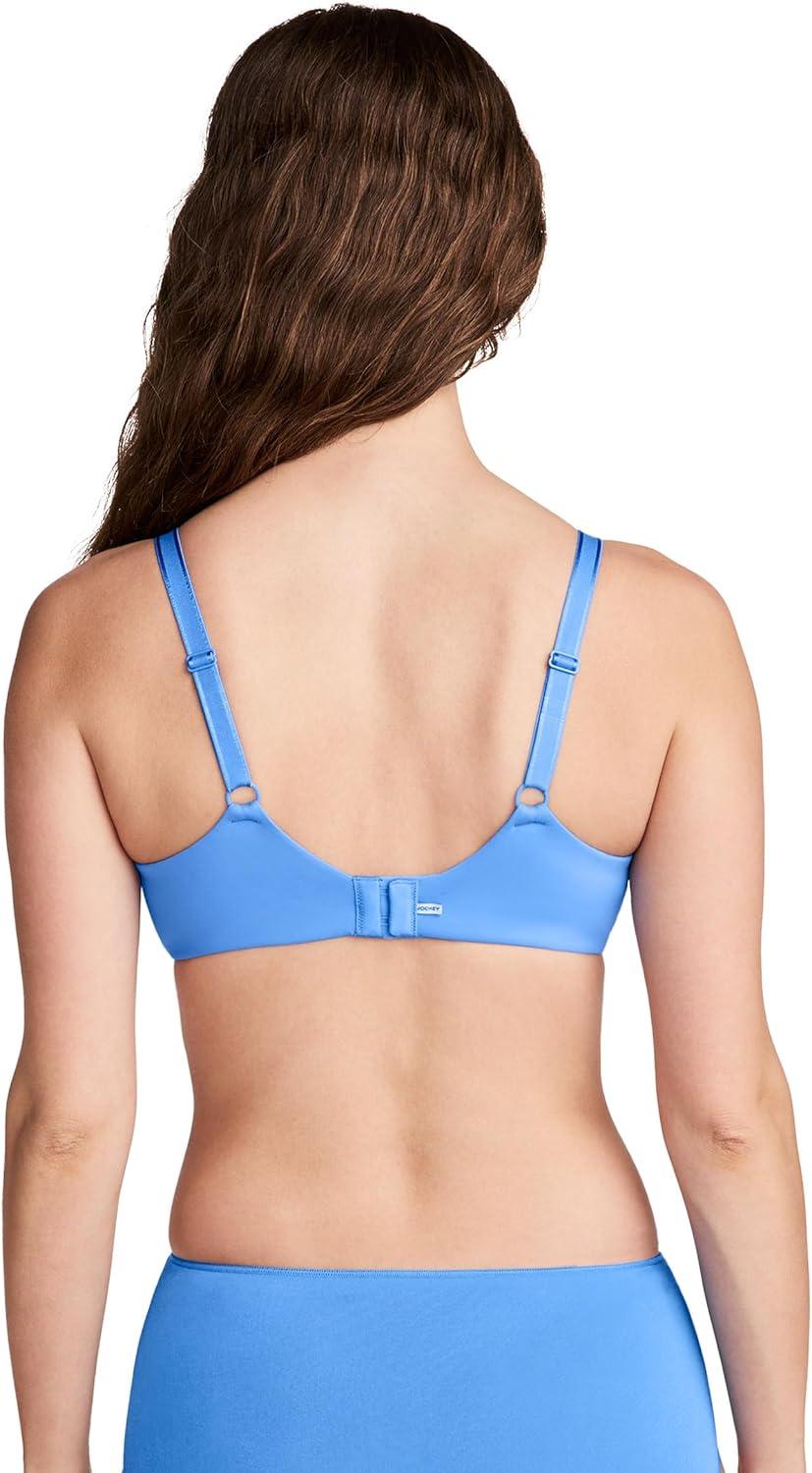 imageJockey Womens Bra Smooth amp Sleek Microfiber Full Coverage Wirefree TShirt BraCrisp Blue