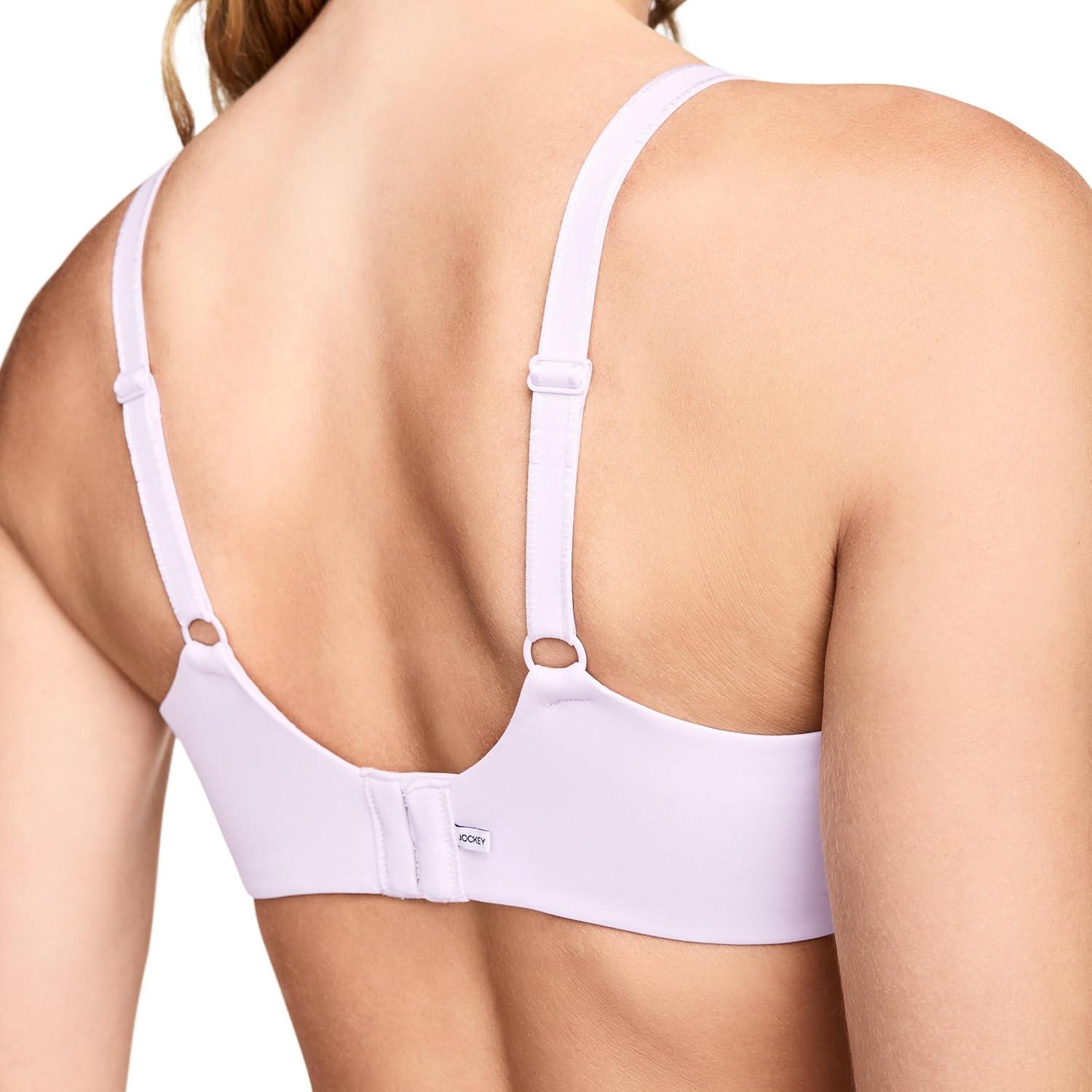 imageJockey Womens Bra Smooth amp Sleek Microfiber Full Coverage Wirefree TShirt BraDreamy Purple