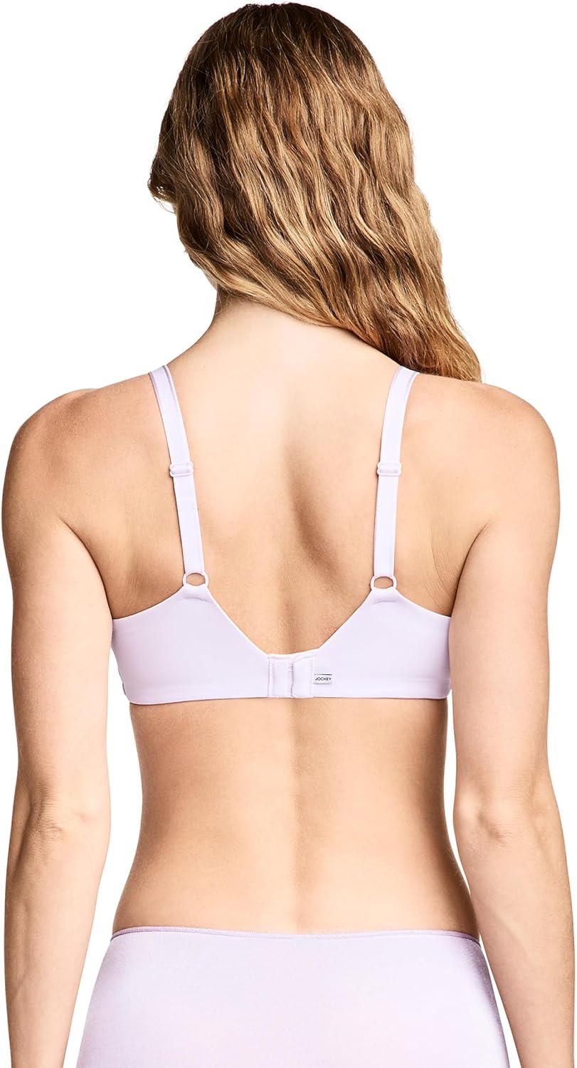 imageJockey Womens Bra Smooth amp Sleek Microfiber Full Coverage Wirefree TShirt BraDreamy Purple