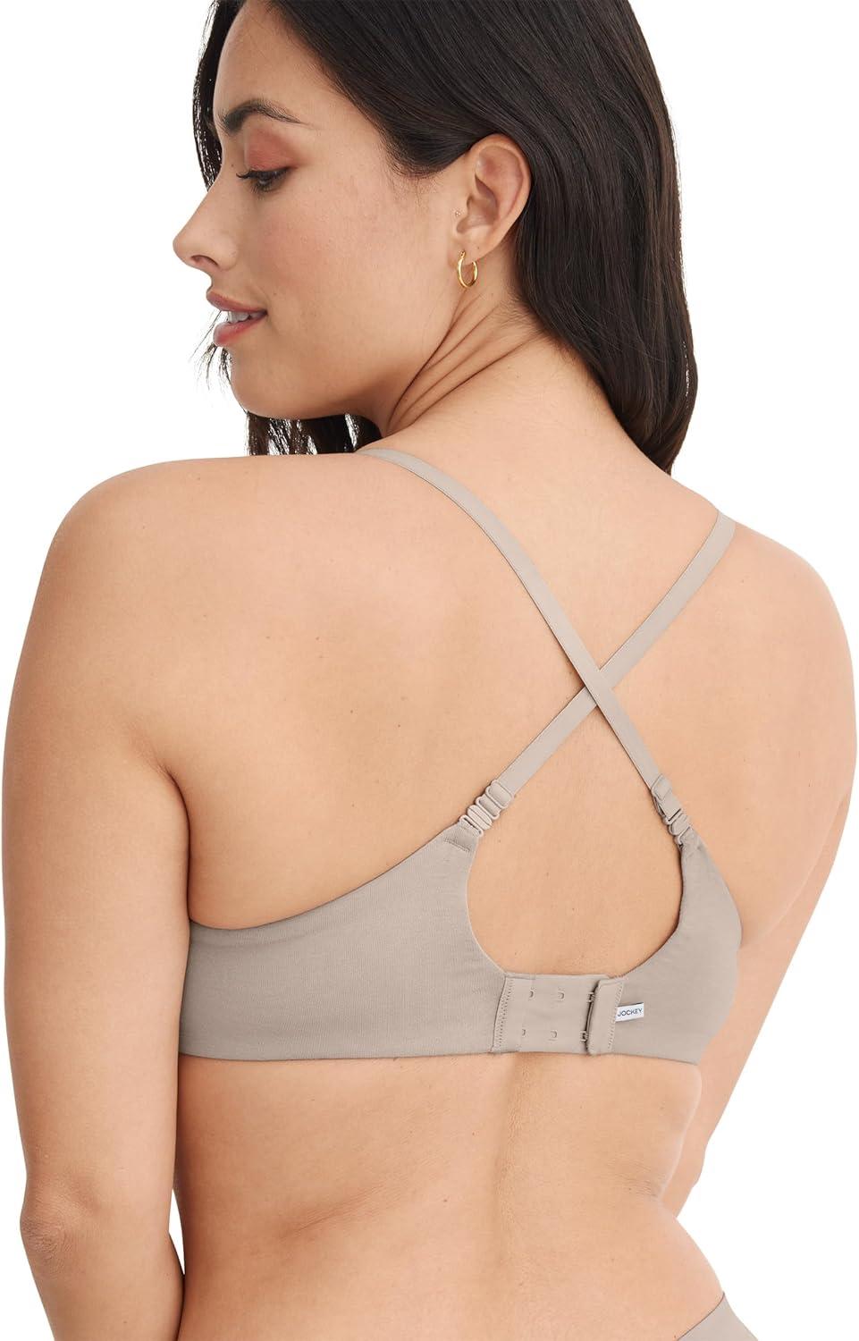 imageJockey Womens Bra Smooth amp Sleek Supersoft Demi Coverage Underwire TShirt BraGrey Seed